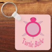 Porte-clés Cute Pink Turtle Baby Custom (Recto)