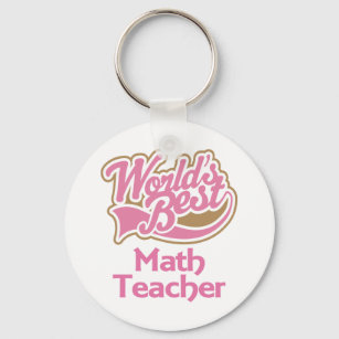 Porte-clés Cute Pink Worlds Best Math Teacher