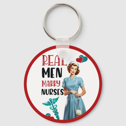 Porte-clés Cute Pinup_ Véritables Hommes Épouses Épouses (Recto)