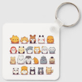 Porte-clés Cute Plushie Animaux japonais Anime Chibi Art (Dos)