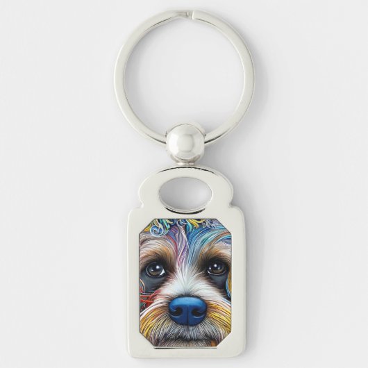 Porte-clés Cute Pop Art Terrier (Devant)