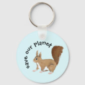 Porte-clés Cute, Porte - clé d'écureuil personnalisé (Recto)