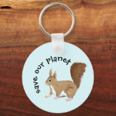 Porte-clés Cute, Porte - clé d'écureuil personnalisé (Recto)