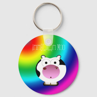 Porte-clés Cute Porte - clé Moo Irrégulier