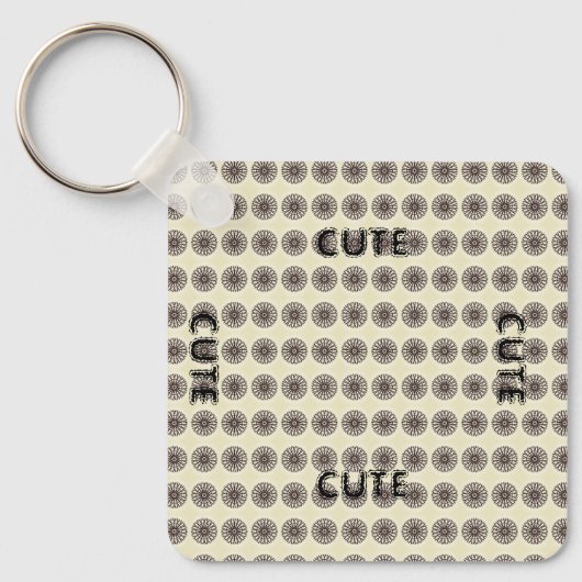 Porte-clés CUTE_ PORTE - CLÉ NOIR ET Jaune clair (Recto)