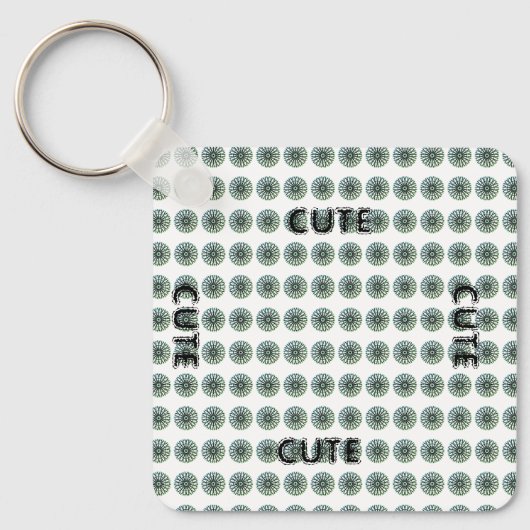 PORTE-CLÉS CUTE_ PORTE - CLÉ NOIR ET VERT (Recto)