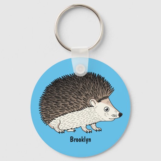 Porte-clés Cute prickly hedgehog cartoon (Recto)