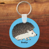 Porte-clés Cute prickly hedgehog cartoon (Recto)
