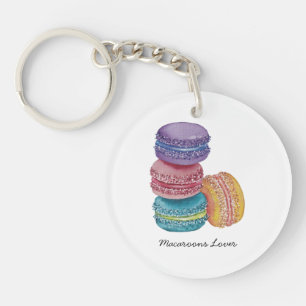 Porte-clés Cute Rainbow Macaroons In Watercolor