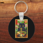 Porte-clés Cute Ramen Cat Nature Flowers Noodle Anime  (Recto)