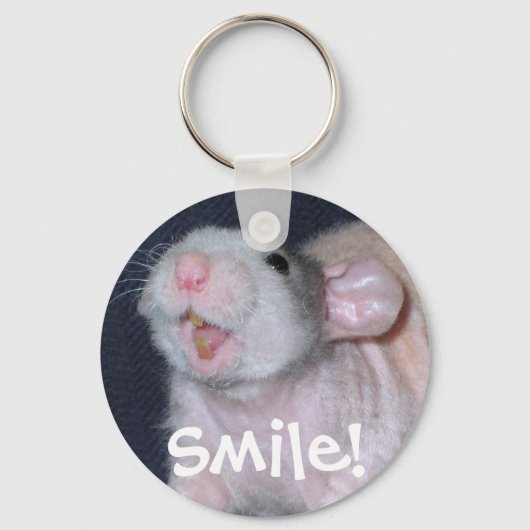 Porte-clés Cute rat sourire (Recto)