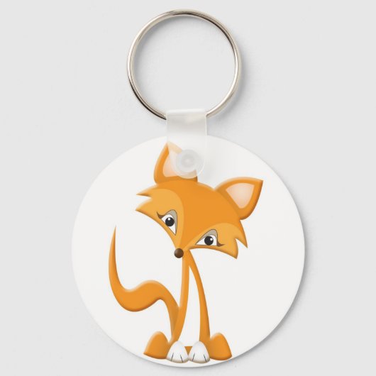 Porte-clés Cute Renard Cartoon (Recto)