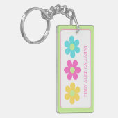 Porte-clés Cute Retro Yellow Pink Blue Daisies (Devant gauche)