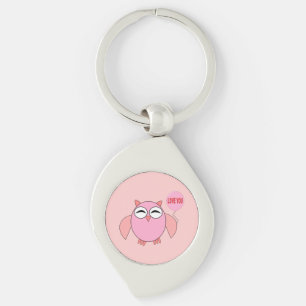Porte-clés Cute Rose Love You Owl Porte - clé