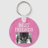 Porte-clés Cute Rose Meilleures Amis Besties BFF Ajouter Phot (Verso)