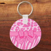 Porte-clés Cute rose Zebra Leopard Poster de animal et Girly  (Recto)