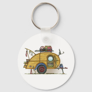 Nouveau Porte-clés Motif Camping-car ou Remorque, J'aime le