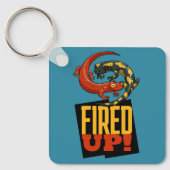 Porte-clés Cute Salamanders Fired Up! Dessin animé motivation (Recto)