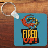 Porte-clés Cute Salamanders Fired Up! Motivational Cartoon (Recto)