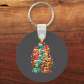 Porte-clés Cute Seahorse Le Sea Fish Christmas Tree Xmas Hat  (Recto)