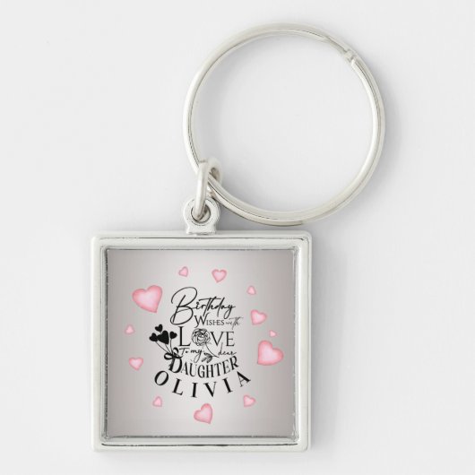 Porte-clés Cute Simple Gifts For Daughters | Typography (Devant)
