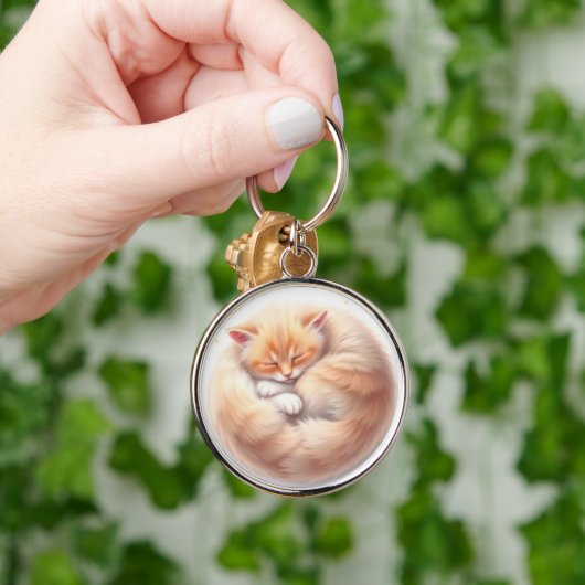 Porte-clés cute sleeping cat (Main)