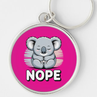 Porte-clés Cute Sleeping Koala “Nope” Funny Cartoon
