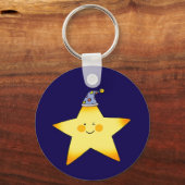 Porte-clés Cute Sleepy Star Cartoon Illustration (Verso)