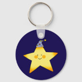 Porte-clés Cute Sleepy Star Cartoon Illustration (Verso)