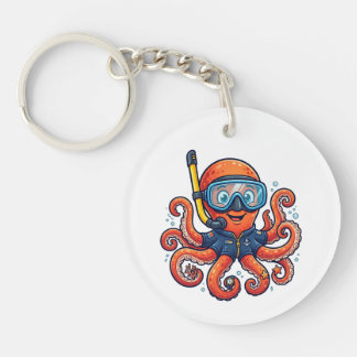 Porte-clés Cute Snorkeling Octopus - Ocean Explorer