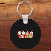 Porte-clés Cute Snowman Coffee Lover Latte Gingerbread Funny (Recto)