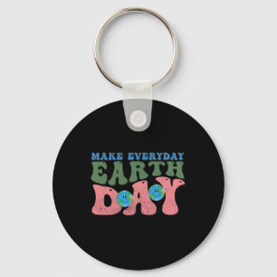 Porte-clés Cute Super Make Everyday Jour des terres Save Envi