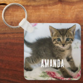 Porte-clés Cute Tabby Kitten À L'Air Surpris (Recto)