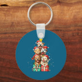 Porte-clés Cute Tbull Le Ttie Christmas Tree Xmas Hat (Recto)