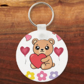 Porte-clés Cute Teddy Bear Saint-Valentin (Recto)