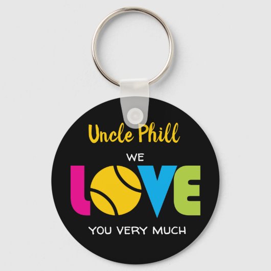 Porte-clés Cute Tennis LOVE - texte personnalisé Porte - clé  (Recto)