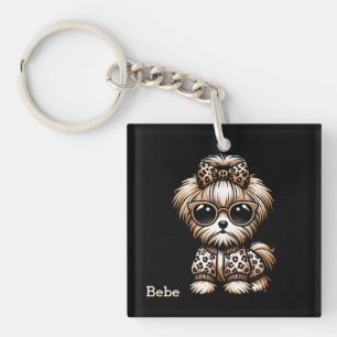 Porte-clés Cute Terrier Yorkshire Nom personnalisé