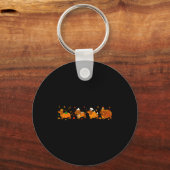 Porte-clés Cute Thanksgiving Dachshund Dogs Fall Gobble Prepp (Recto)