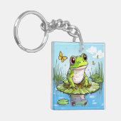 Porte-clés Cute Toad sur Lily Pad (Devant gauche)