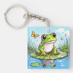 Porte-clés Cute Toad sur Lily Pad