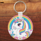 Porte-clés Cute Unicorn Arc-en-ciel magique cadeau Imaginaire (Recto)