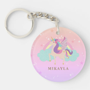 Porte-clés Cute Unicorn Rainbow Pastel