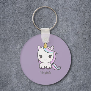 Porte-clés Cute Unicorn violet Porte - clé