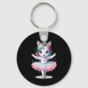 Porte-clés Cute Unique Et Moderne Unicorn Ballet Et Ballerin