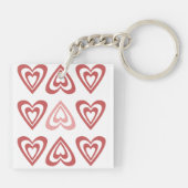 Porte-clés Cute Valentine Hearts – Love & Romance Design (Dos)