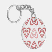 Porte-clés Cute Valentine Hearts – Love & Romance Design (Devant gauche)