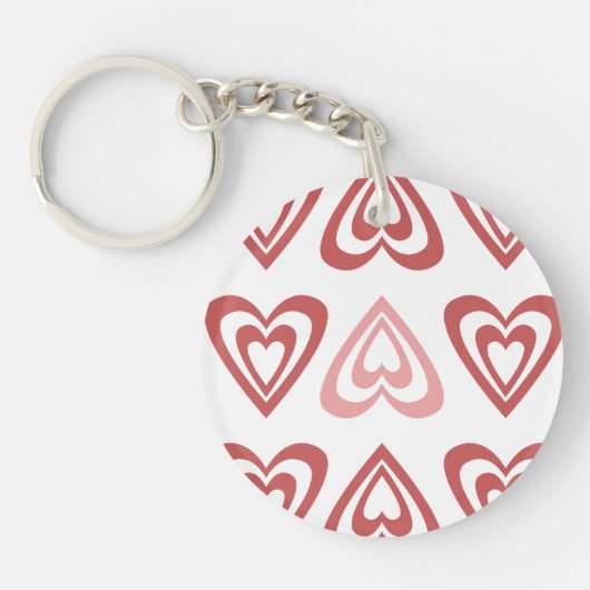 Porte-clés Cute Valentine Hearts – Love & Romance Design (Devant)