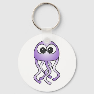 Porte-clés Cute violet Porte - clé de méduse Kawaii