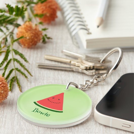 Porte-clés Cute Watermelon Personalized Acrylic Keychain (Devant Droit)