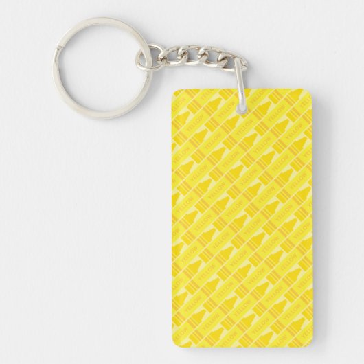 Porte-clés Cute Yellow Crayon Artsy Motif (Devant)